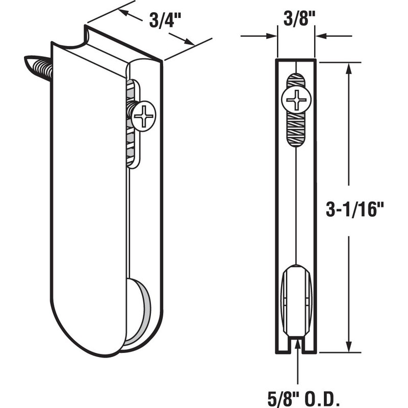 Prime-Line B 668 Screen Door Roller Assembly, 5/8 In. Diameter