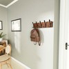 SKOLOO Rustic Wall Mounted Coat Rack: 16" Hole to Hole,