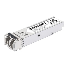 Intellinet Transceiver Industriale Gigabit Fibra Ottica LC Duplex SFP Grigio Silver