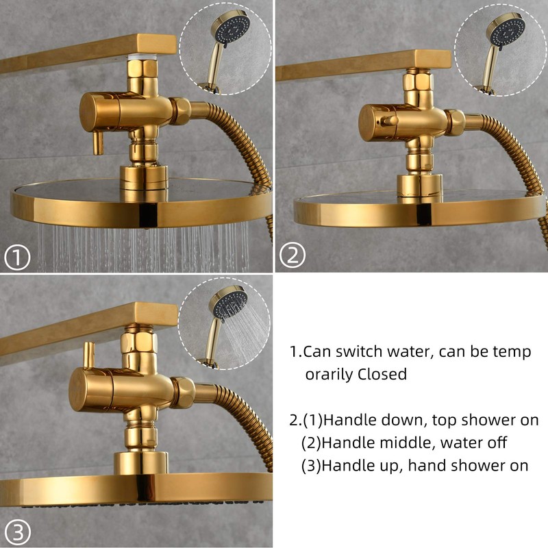 Tecmolog 3 Way Shower Diverter Valve G 1/2" Brass T