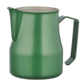 Metallurgica Motta 8007986028358 Motta Stainless Steel Professional Milk Pitcher, Green, 11.8 Fl. Oz, One size