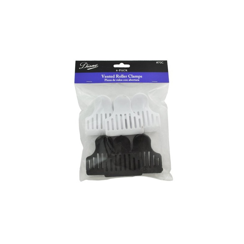Diane D70C Vented Roller Clamps â€“ Black and White, 6