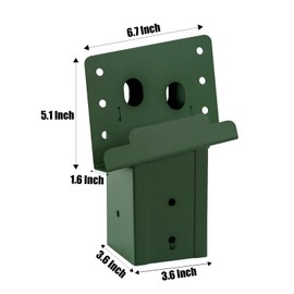 Deer Stand Brackets, 4Pcs Green Outdoor 4"x 4" Compound Angle Brackets for Outdoor Platforms, Deer Hunting, Shooting Shacks, Observation Decks and Tree Houses