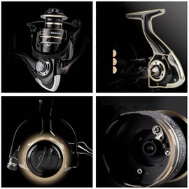 BNTTEAM Boat Rock Spinning Fishing Reel 14BB 5.2 : 1 Metal Carp Fishing Wheel Spinning Reel 1000 2000 3000 4000 5000 6000 7000Series (Black, 2000 series)