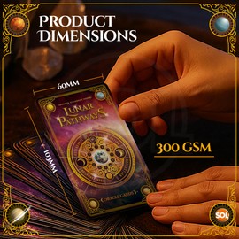 SOL 60pk Lunar Pathways Oracle Cards Deck – Spiritual Oracle Deck for Intuition, Energy Healing, and Self-Discovery, Work Your Light Inspired Tarot and Meditation Cards
