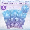3 Pack Winter Snowflake Plastic Tablecloth Decorations, Blue and Purple