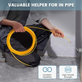 YeloDeer Fish Tape Wire Puller Helpers for Installing Pipes, Wire Fishing Tools with Steel Rope, 98.4 ft (30 m)