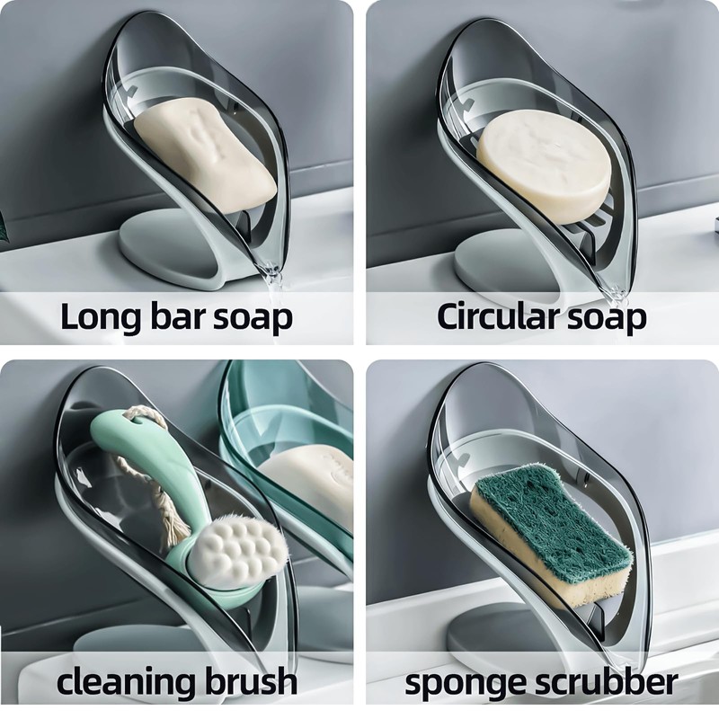 WILAOIYOOU Leaf-Shaped Soap Dish – Premium Soap Bar Holder with