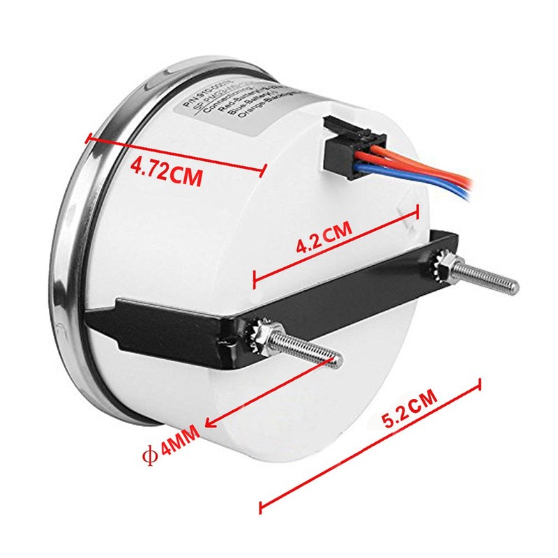 SAMDO Waterproof Voltmeter Universal Voltage Gauge Voltage Meter 52mm 8-16V