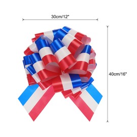 sourcing map 12 Inch Giant Large Pull Bow Big Metallic Car Bows Ribbon for Wedding Presents Gift Wrapping Christmas, Multicolor