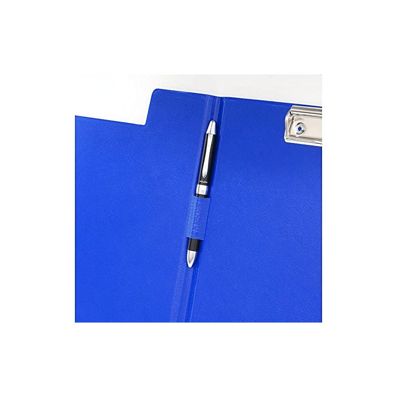 Esselte A4 Clipfolder with Cover, Rigid Plastic, Blue