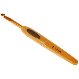 clover 1009/I Soft Touch Crochet Hook: 5.50mm, 5.5mm, Yellow