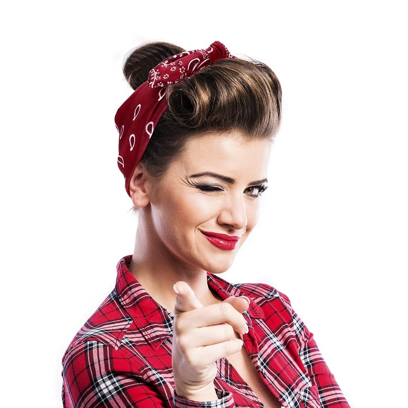 WILLBOND 13 Pieces Bandana Headband for Women Paisley Hair Bandanas