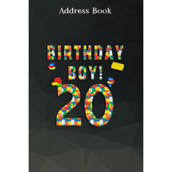 Address Book:Cute 20th Birthday Gift 20 Years Old Block Building: