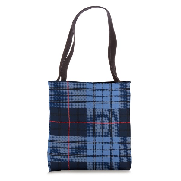 Plaid Tartan Blue Black Tote Bag Purse Shopping Laptop Bag