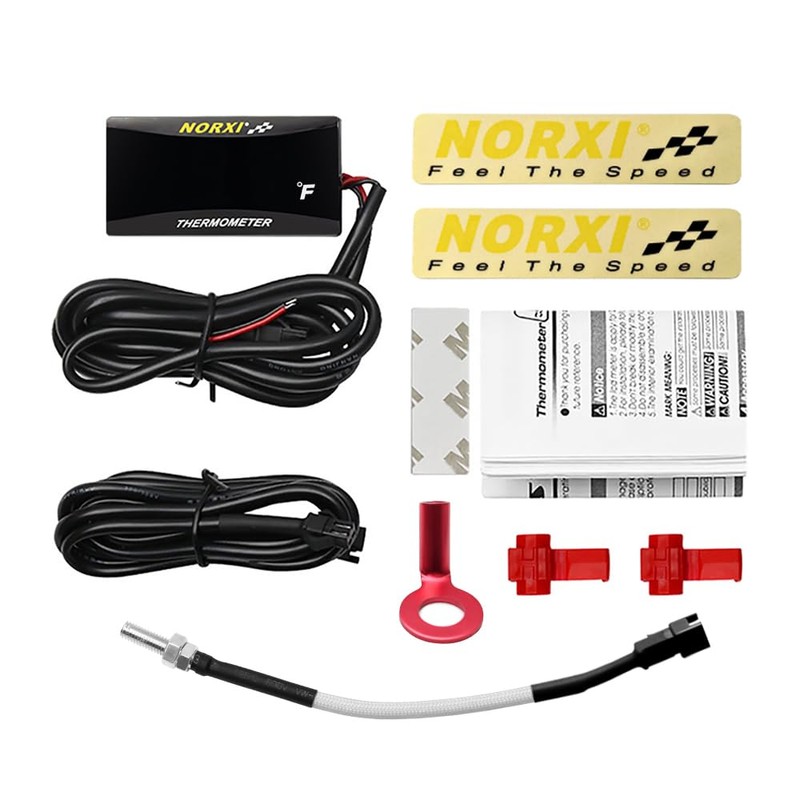 Norxi Cylinder Head Temperature Meter Engine Temperature Gauge with 10mm