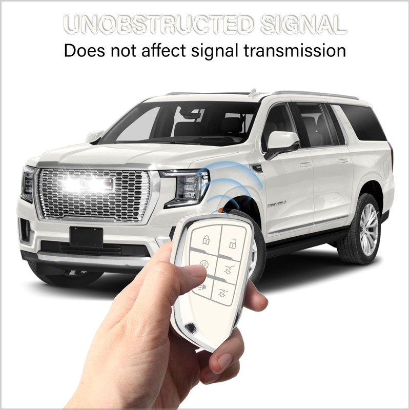 QBUC for Chevy Key Fob Cover with Keychain Soft TPU