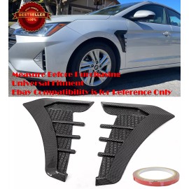 SDZ Carbon Effect Flexible Fender Side Air Vents Grilles Diffuser Intake Fit Honda