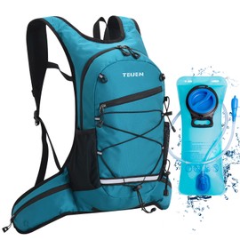 TEUEN 10L Hydration Pack with 2L Hydration Bladder, Ultralight Trail Backpack Hydration Pack Bicycle Backpack for Running, Camping, Hiking, Marathoner, Fishing
