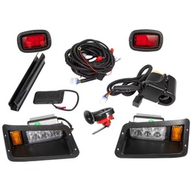Golf Cart LED Light Compatible with Yamaha G22 Deluxe Light Kit with Upgrade LED Headlight, Taillight with Turn Signals, Horn, Brake Pad for Yamaha G14 G16 G19 G22