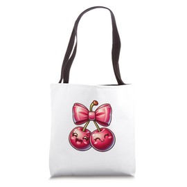 Coquette Bows with cherries Cute Coquette girl Tote Bag