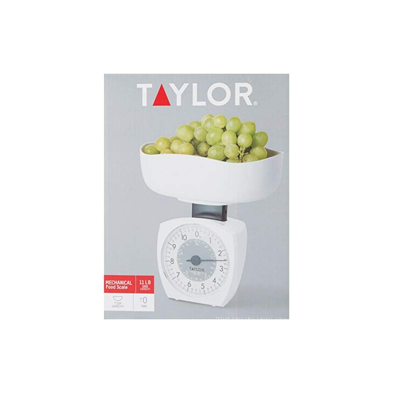 Taylor RA17718 Stainless Steel Kitchen Scale44 11lb, Black