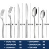 48-Piece Silverware Set,Stainless Steel Flatware Set with Steak Knives for