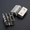 2 Pieces Glass Door Clamp Hinge,Zinc alloy Folding Door Hinge