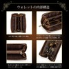 Contacts Men's Long Wallet, Round Zipper, Leather, Coin Purse, Made