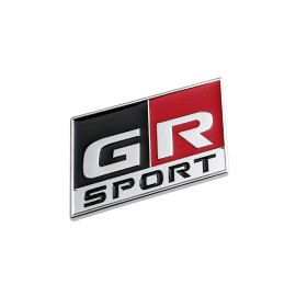 GR Toyota GR Sport Gazoo Racing Silver Chrome Emblem Decal Badge Sticker Nameplate