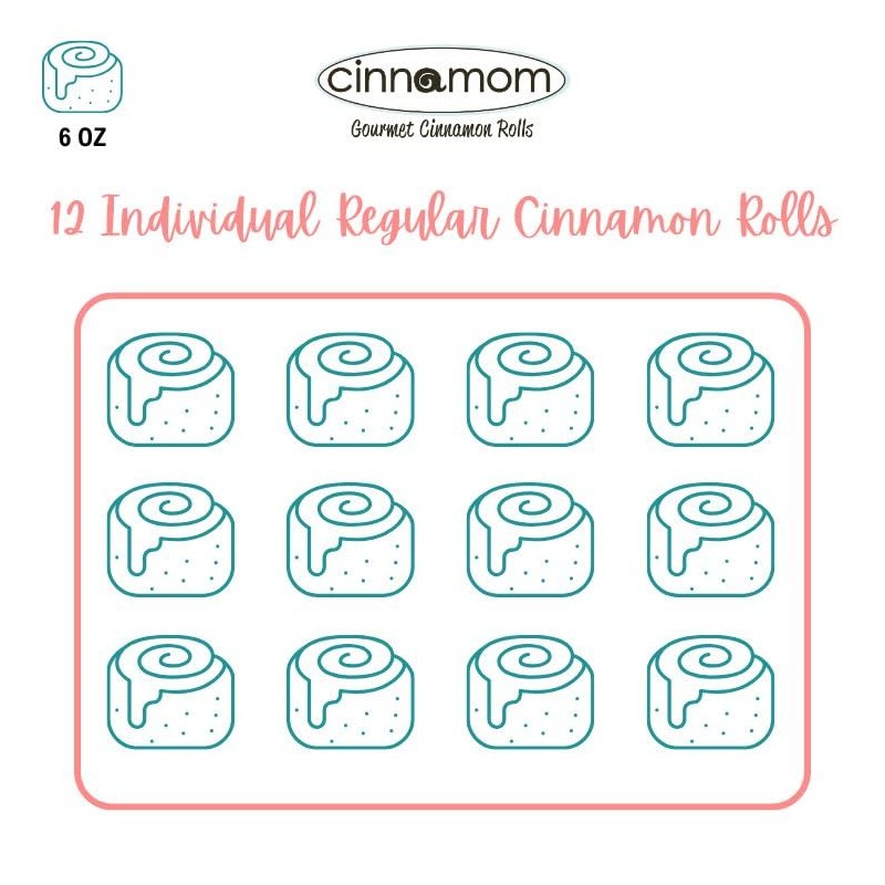 Cinnamom Bakery Individually Wrapped 6oz Peanut Butter Cup Cinnamon Rolls