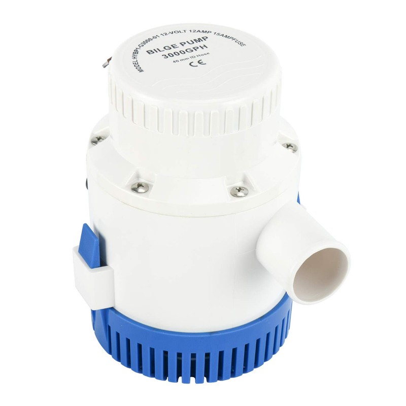 DasMarine 3000 GPH 12v Boat Marine Plumbing Electric Bilge Pump