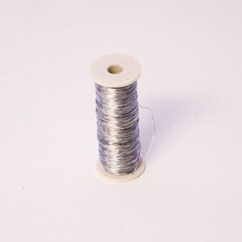 Thin Silver Reel Wire for Floristry & Flower Arranging Roll (32 Gauge)