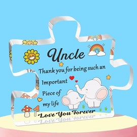 QMVMV Uncle Gifts from Niece Nephew Acrylic Block Puzzle - Uncle Gifts for Birthday, Christmas, Thanksgiving