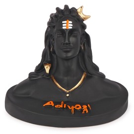 Adiyogi Shiva Small Statue for Car Dash Board, Pooja & Gift, Mahadev Murti, Idol, Lord Adiyogi Shankara for Home & Office Decor 10 Cm