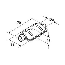 Webasto 1320841 A Exhaust Schalld Aempfer, Steel