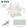 Toddmomy 12pcs Christmas Glitter Poinsettia Faux Wedding Flowers Simulation Decorative