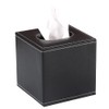 KINGFOM Square Tissue Box, PU Leather Cosmetic Tissues Box, Tissue
