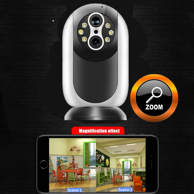 WiFi Camera Dual Lens 15X Zooming Full Color Night Vision