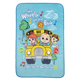 Cocomelon Press-N-Talk Musical Toddler Blanket, Multi-colour