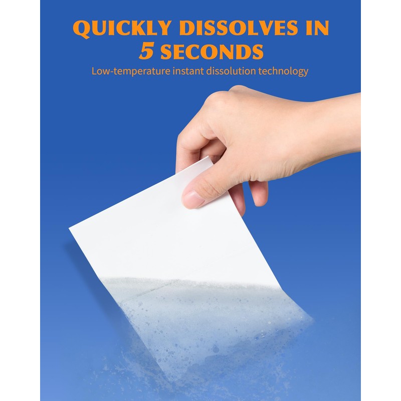 Laundry Detergent Sheets Space-Saving Travel-Deep Cleaning Fresh Linen Scent Eco