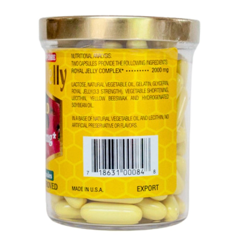 New Improved Super Extra Gold Royal Jelly 200 Capsules 2000mg