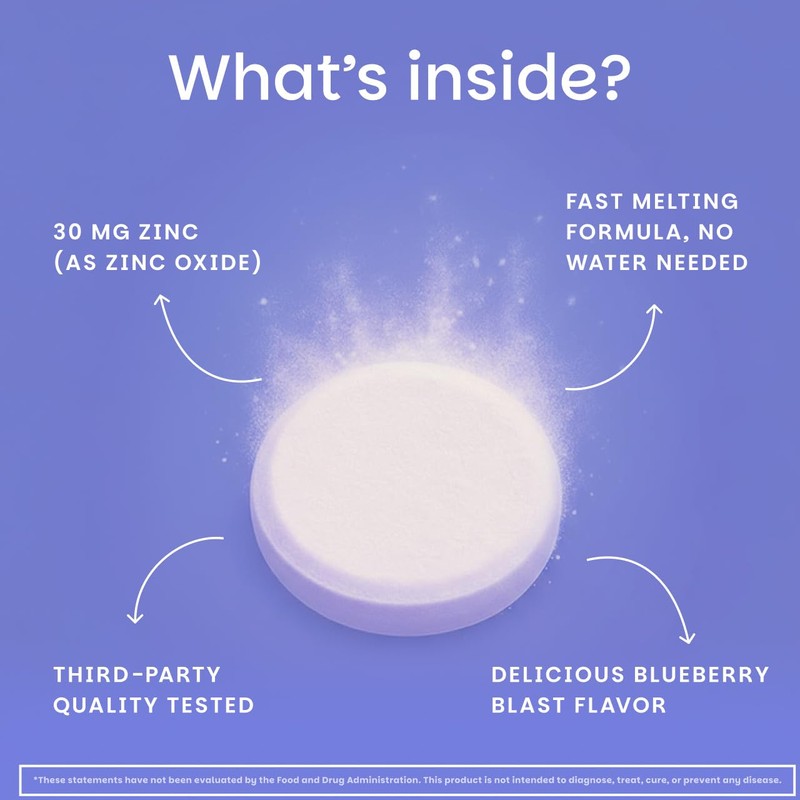 EZ Melts Zinc - Supplement for Immune, Digestive & Skin