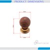 Infinity Decor Traditional Rosewood Preston Reeded Beehive Wooden Cupboard Knob