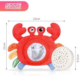 Aolso Baby Sleep Aids with Musical Baby Night Light Star Projector, Baby First Equipment Newborn, Baby Night Light, White Noise and Songs, Star Crab Pacifier