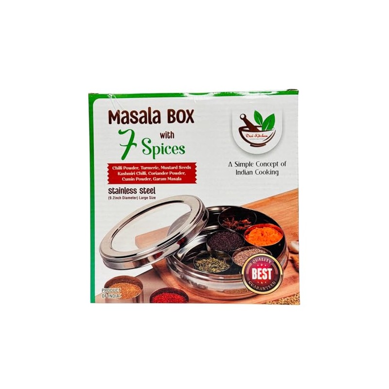 DK Caja de acero inoxidable, caja de especias de acero
