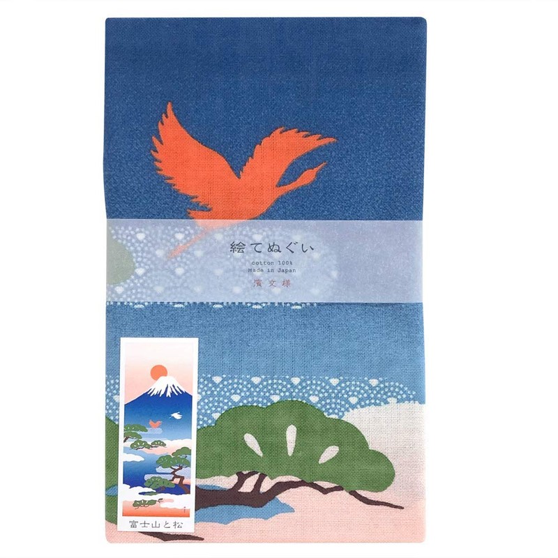 Painting Pattern, Mt. Fuji and Pine Pattern, Blue