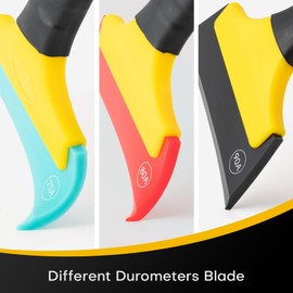 NEWISHTOOL 3 PCS TPU Rubber Squeegee with Different Hardness Blade, All Purpose Window Cleaner Tool Snow Scraper Tool Car Squeegfee Vinyl Wrap Tool Window Tint Squeegee Water Remover