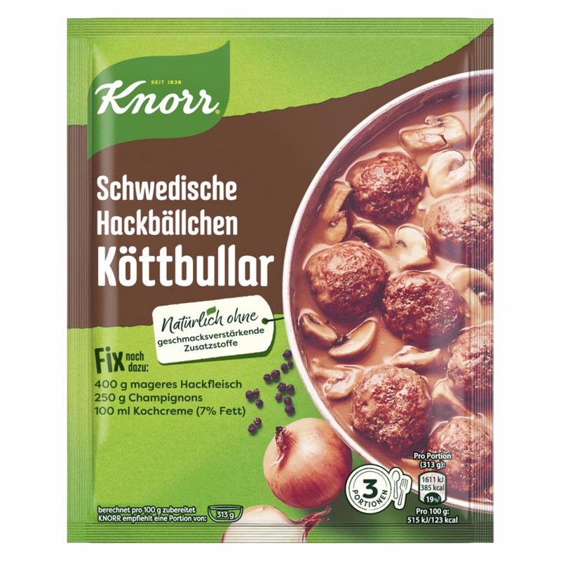 Knorr Fix swedisch meatballs (Schwedische Hackbällchen Köttbullar) (Pack of 4)
