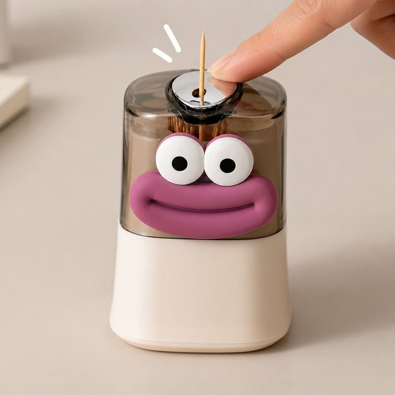Automatic Toothpick Dispenser for Table Use – One-Press Pop-Up Holder
